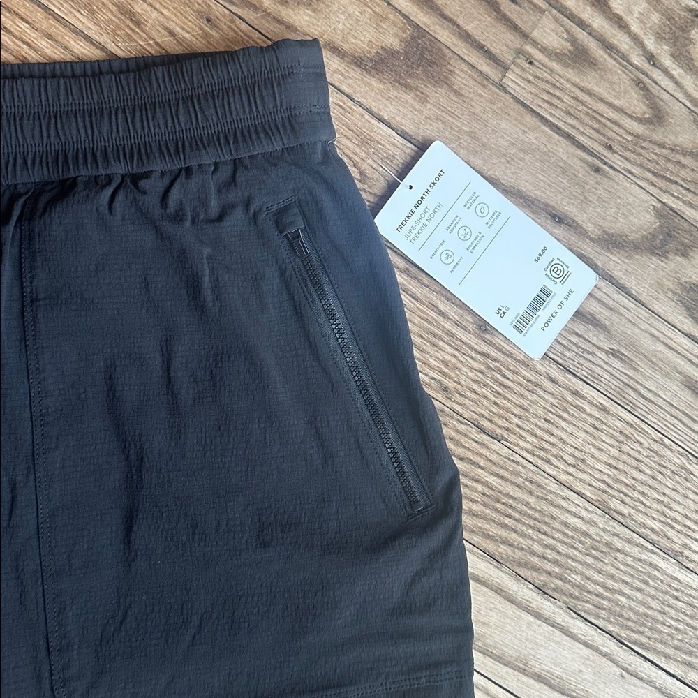Athleta Trekkie North Skort in black Hiking tennis pickleball large NWT - Picture 5 of 10